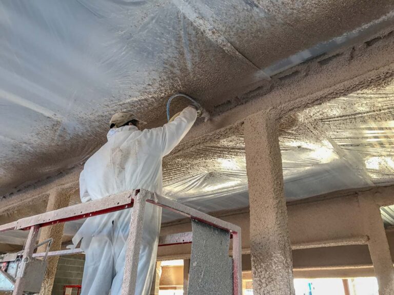 Fireproofing installation