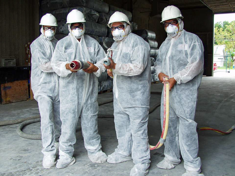 Payless Insulation Spray Team Ready to Work